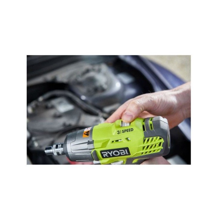 RYOBI - Boulonneuse a chocs 18V ONE+ - 3 modes - emmanchement carré 1/2 + batterie 2 Ah, sac & adaptateur 1/4'' - R18IW3-120S