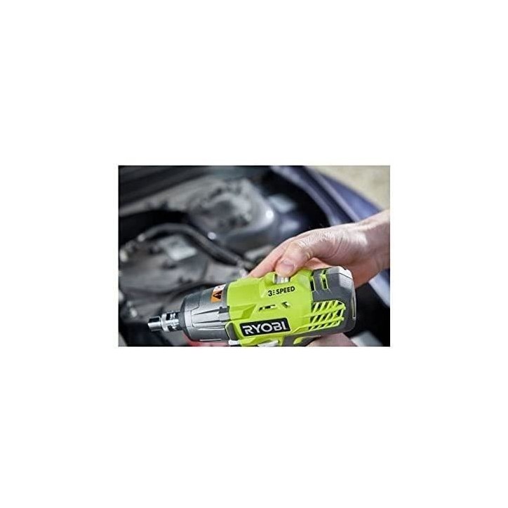 RYOBI - Boulonneuse a chocs 18V ONE+ - 3 modes - emmanchement carré 1/2 + batterie 2 Ah, sac & adaptateur 1/4'' - R18IW3-120S