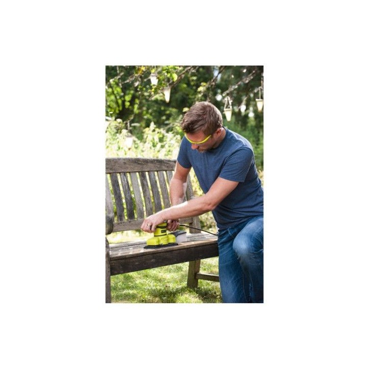 RYOBI - Ponceuse vibrante 1/3 de feuille 200 W - 12 000 osc/min - systeme d'aspiration - collecteur + 20 abrasifs - RSS200-GA20 RYOBI - Ponceuse vibrante 1/3 de feuille 200 W - 12 000 osc/min - systeme d'aspiration - collecteur + 20 abrasifs - RSS200-GA20