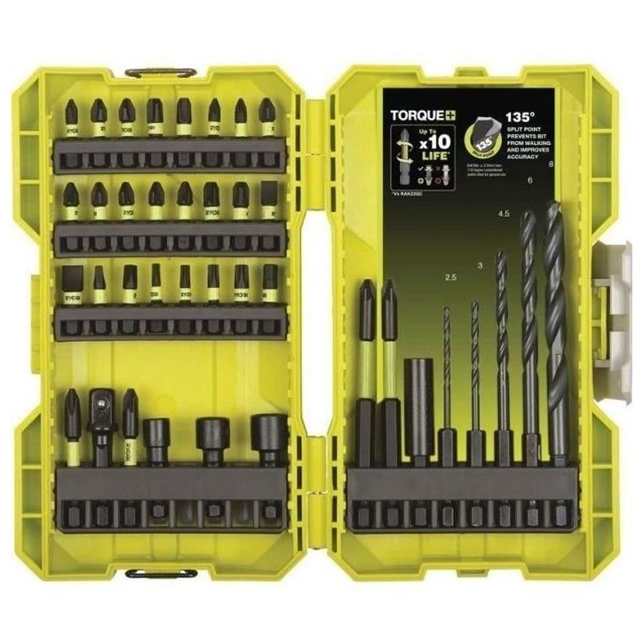 RYOBI - Coffret empilable 38 accessoires mixtes spécial impact perçage - vissage - boulonnage + 1 porte-embout - RAK38DSDI2 RYOBI - Coffret empilable 38 accessoires mixtes spécial impact perçage - vissage - boulonnage + 1 porte-embout - RAK38DSDI2