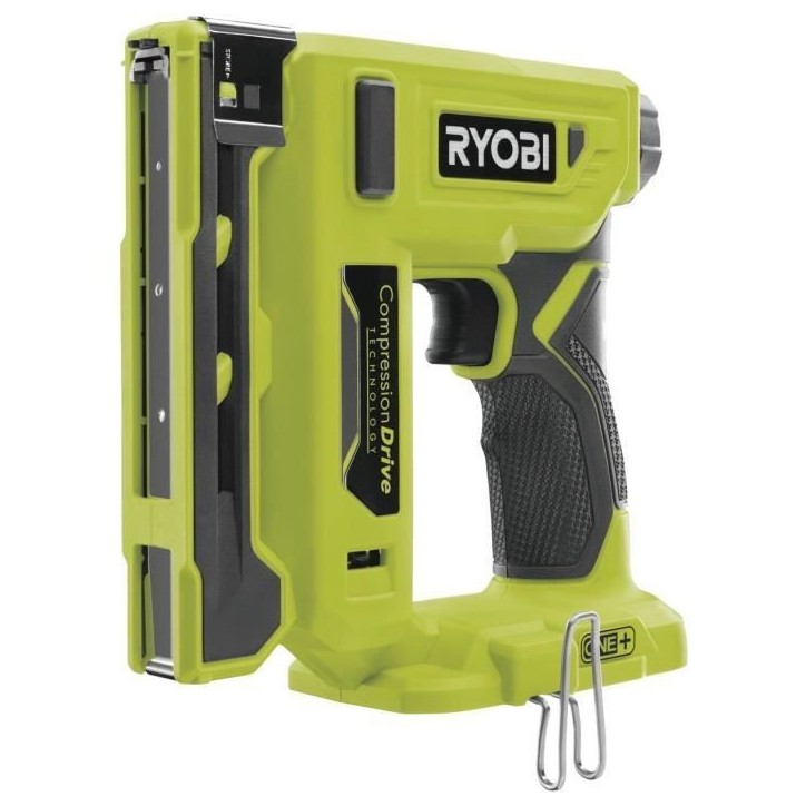 RYOBI - Agrafeuse 18V ONE+ - agrafes dos 9,4 mm, longueur 6,35 mm a 14,3 mm - chargeur 90 agrafes + Agrafes et crochet - R18ST50 RYOBI - Agrafeuse 18V ONE+ - agrafes dos 9,4 mm, longueur 6,35 mm a 14,3 mm - chargeur 90 agrafes + Agrafes et crochet - R18ST50