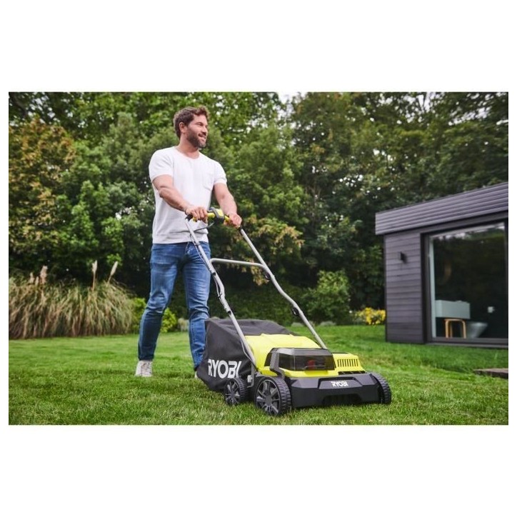 RYOBI - Scarificateur / aérateur 18V Brushless Ø 35 cm 2-en-1 - 2 batteries lithium+ 18V 4,0 Ah et chargeur - RY18SFX35A-240 RYOBI - Scarificateur / aérateur 18V Brushless Ø 35 cm 2-en-1 - 2 batteries lithium+ 18V 4,0 Ah et chargeur - RY18SFX35A-240