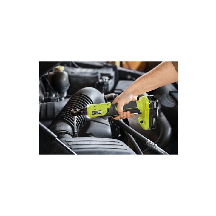 RYOBI - Clé a cliquet 18V ONE+ - emmanchement carré 3/8'' - 60 Nm - Livrée avec 1 embout d'extension - R18RW3-0 RYOBI - Clé a cliquet 18V ONE+ - emmanchement carré 3/8'' - 60 Nm - Livrée avec 1 embout d'extension - R18RW3-0