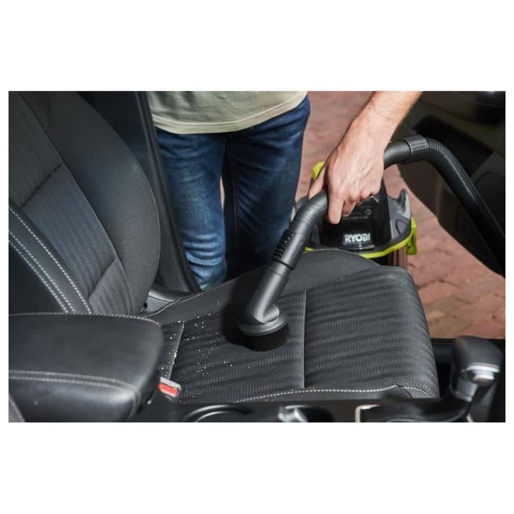 RYOBI - Aspirateur eau et poussiere 18V ONE+ - cuve inox 18 L - 11,4 kPa + flexible 1,8 m & accessoires - R18WDV-0 RYOBI - Aspirateur eau et poussiere 18V ONE+ - cuve inox 18 L - 11,4 kPa + flexible 1,8 m & accessoires - R18WDV-0