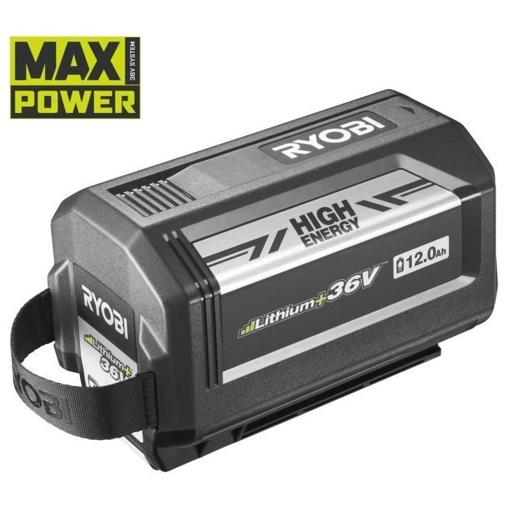 RYOBI - 1 batterie lithium+ 36V MAXPOWER 12,0 Ah High Energy - gestion individuelle de charge/décharge des cellules - RY36B12A RYOBI - 1 batterie lithium+ 36V MAXPOWER 12,0 Ah High Energy - gestion individuelle de charge/décharge des cellules - RY36B12A