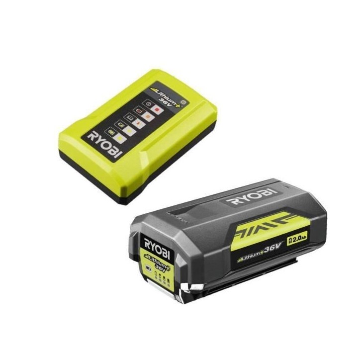 RYOBI - 1 batterie lithium+ 36V MAXPOWER 2,0 Ah et 1 chargeur standard 1,7 A - RY36BC17A-120 RYOBI - 1 batterie lithium+ 36V MAXPOWER 2,0 Ah et 1 chargeur standard 1,7 A - RY36BC17A-120