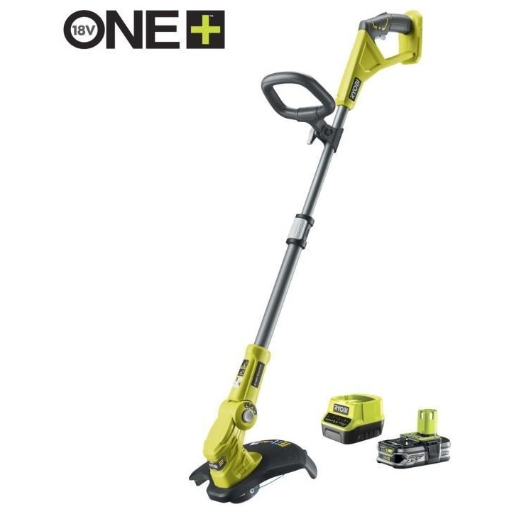 RYOBI - Coupe-bordures 18V ONE+ - Ø coupe 25-30 cm - tube télescopique - 1 batterie 2,5 Ah & chargeur + RAC155 OFFERT - RLT183 RYOBI - Coupe-bordures 18V ONE+ - Ø coupe 25-30 cm - tube télescopique - 1 batterie 2,5 Ah & chargeur + RAC155 OFFERT - RLT183