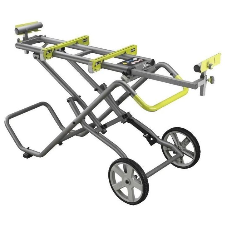 RYOBI - Support universel a roulettes pour scie a coupe d'onglets - ajust. levier - pliable - extension 2 790 mm - 27 kg - RLSW0 RYOBI - Support universel a roulettes pour scie a coupe d'onglets - ajust. levier - pliable - extension 2 790 mm - 27 kg - RLSW0