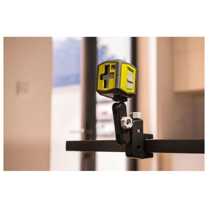 RYOBI - Laser croix rouge - portée 10 m - précision +/- 0,5 mm - Livré avec une pince de fixation et 2 piles - RBCLLR1 RYOBI - Laser croix rouge - portée 10 m - précision +/- 0,5 mm - Livré avec une pince de fixation et 2 piles - RBCLLR1