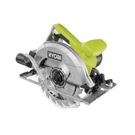 RYOBI - Scie circulaire 1400 W - diam. 190 x 16 mm - 66 mm a 90° - Livrée avec 1 lame 20 dents + 1 lame 48 dents - RCS1400-KB4