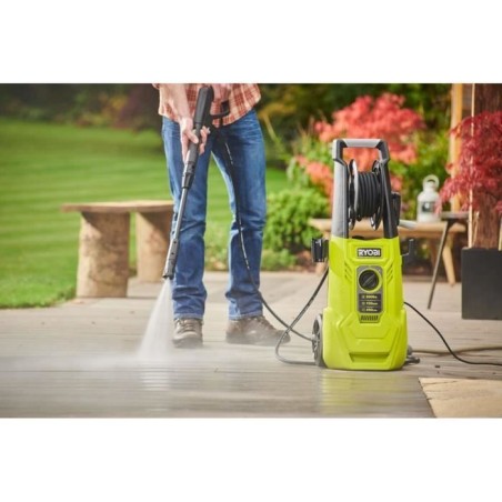 RYOBI - Nettoyeur haute pression 2000 W 150 bars - 450 L - flexible 8m, réservoir 0,9L + lances vario & turbo et brosse - RY150