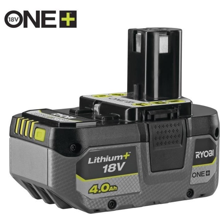RYOBI - 1 batterie lithium+ 18V ONE+ 4,0 Ah compacte et 1 chargeur rapide 2,0 A - RC18120-140X