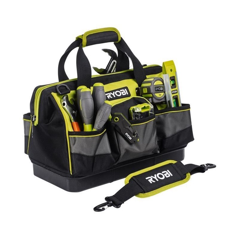 RYOBI - Sac avec fond renforcé 38 x 29 x 20,5 cm pour 1 ou 2 outils - RYOBI - Sac avec fond renforcé 38 x 29 x 20,5 cm pour 1 ou 2 outils -