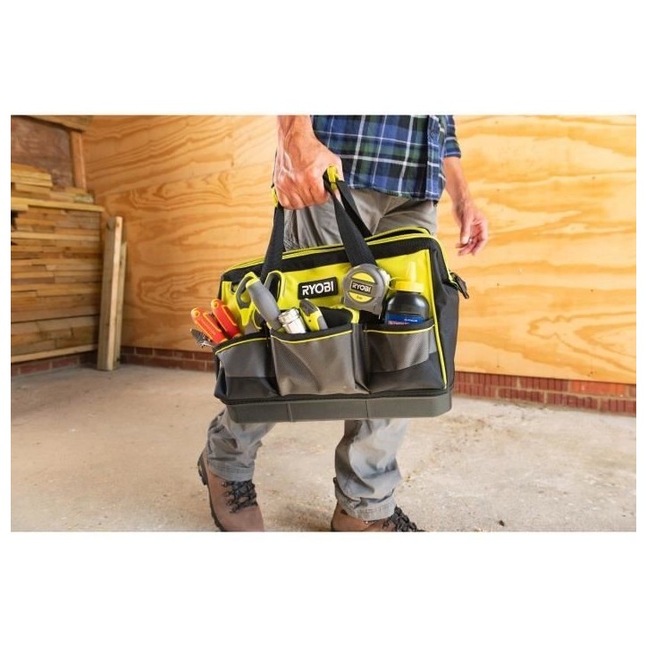 RYOBI - Sac avec fond renforcé 38 x 29 x 20,5 cm pour 1 ou 2 outils - RSSSTB1