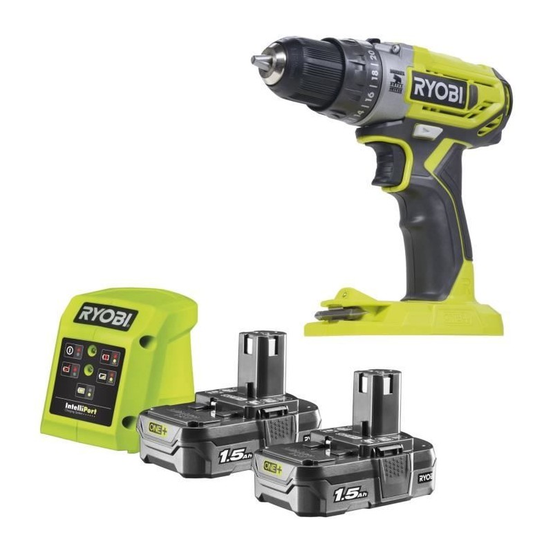 Perceuse-visseuse a percussion sans fil compacte - RYOBI - R18PD2-215G Perceuse-visseuse a percussion sans fil compacte - RYOBI - R18PD2-215G