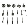 RYOBI - Coffret 15 fraises panachées queue diam. 6 mm + clé pour dé