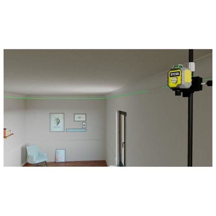 RYOBI - Laser 360° vert - portée 25 m - précision +/- 0,5 mm - Livré avec une pochette et 4 piles - RB360GLL RYOBI - Laser 360° vert - portée 25 m - précision +/- 0,5 mm - Livré avec une pochette et 4 piles - RB360GLL