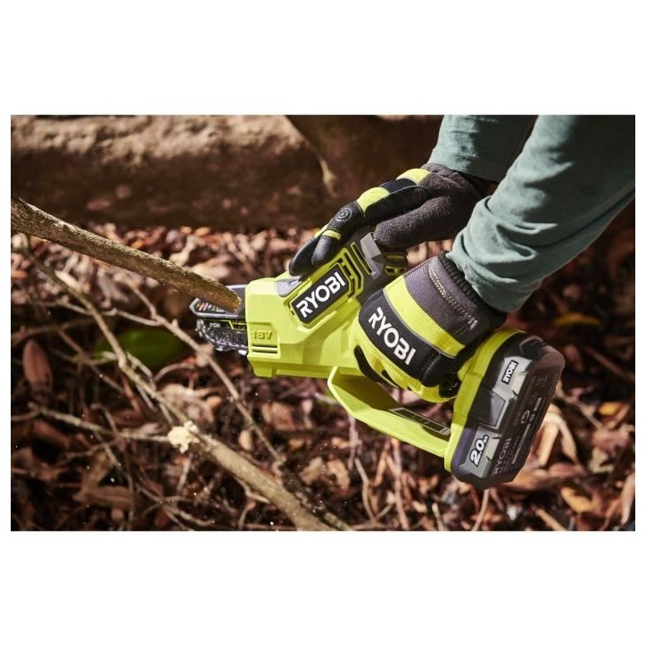 RYOBI - Élagueur a main 18V - Brushless - guide 10 cm - 6 m/s - tendeur sans outil - vendu sans batterie ni chargeur - RY18PSX1 RYOBI - Élagueur a main 18V - Brushless - guide 10 cm - 6 m/s - tendeur sans outil - vendu sans batterie ni chargeur - RY18PSX1