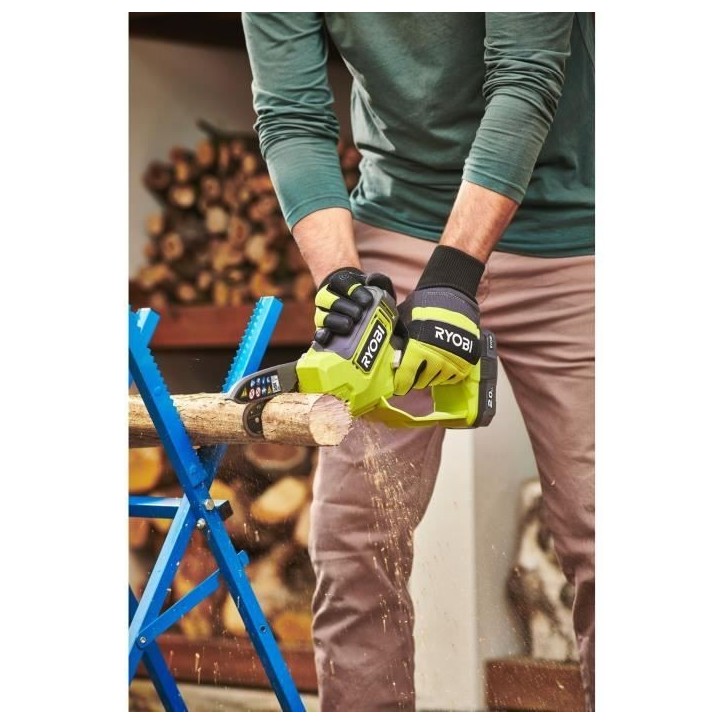 RYOBI - Élagueur a main 18V - Brushless - guide 10 cm - 6 m/s - tendeur sans outil - vendu sans batterie ni chargeur - RY18PSX1 RYOBI - Élagueur a main 18V - Brushless - guide 10 cm - 6 m/s - tendeur sans outil - vendu sans batterie ni chargeur - RY18PSX1