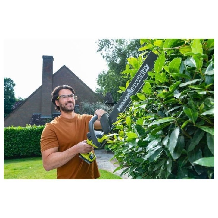 RYOBI - Taille-haies LINEA 18V ONE+ - design en ligne - lames 45 cm - écartement 22 mm + batterie 2,0 Ah & chargeur - RY18HT45A RYOBI - Taille-haies LINEA 18V ONE+ - design en ligne - lames 45 cm - écartement 22 mm + batterie 2,0 Ah & chargeur - RY18HT45A