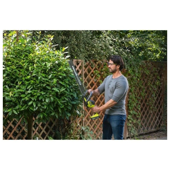 RYOBI - Taille-haies LINEA 18V ONE+ - design en ligne - lames 50 cm - écartement 24 mm + batterie 2,0 Ah & chargeur - RY18HT50A RYOBI - Taille-haies LINEA 18V ONE+ - design en ligne - lames 50 cm - écartement 24 mm + batterie 2,0 Ah & chargeur - RY18HT50A
