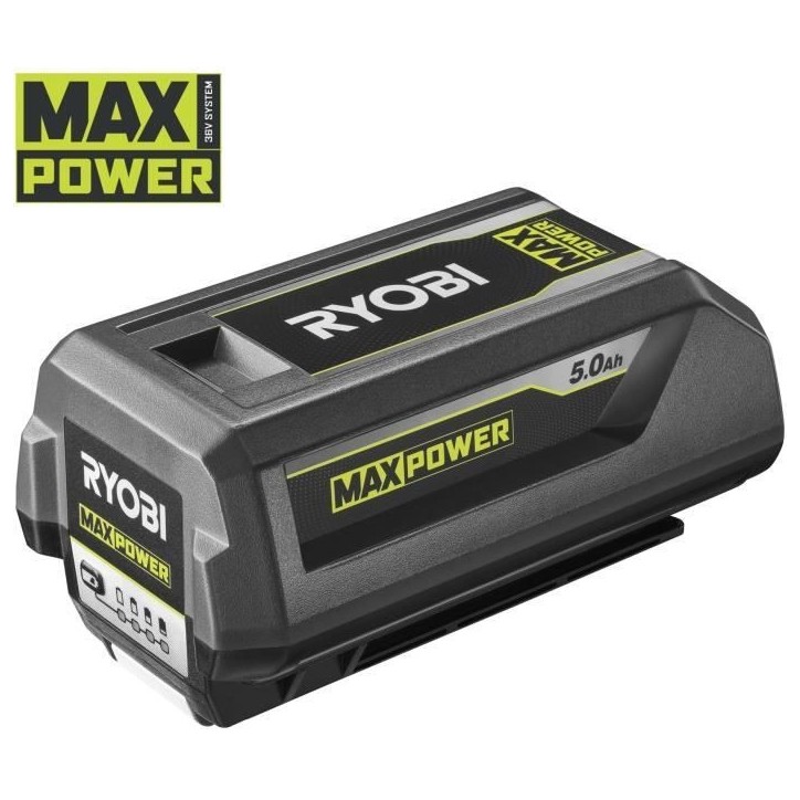 RYOBI - Tondeuse 36V MAXPOWER Power Assist™ Brushless - Ø coupe 46 cm - ramassage/mulching + batterie 5 Ah & charg. - RLM36X4 RYOBI - Tondeuse 36V MAXPOWER Power Assist™ Brushless - Ø coupe 46 cm - ramassage/mulching + batterie 5 Ah & charg. - RLM36X4