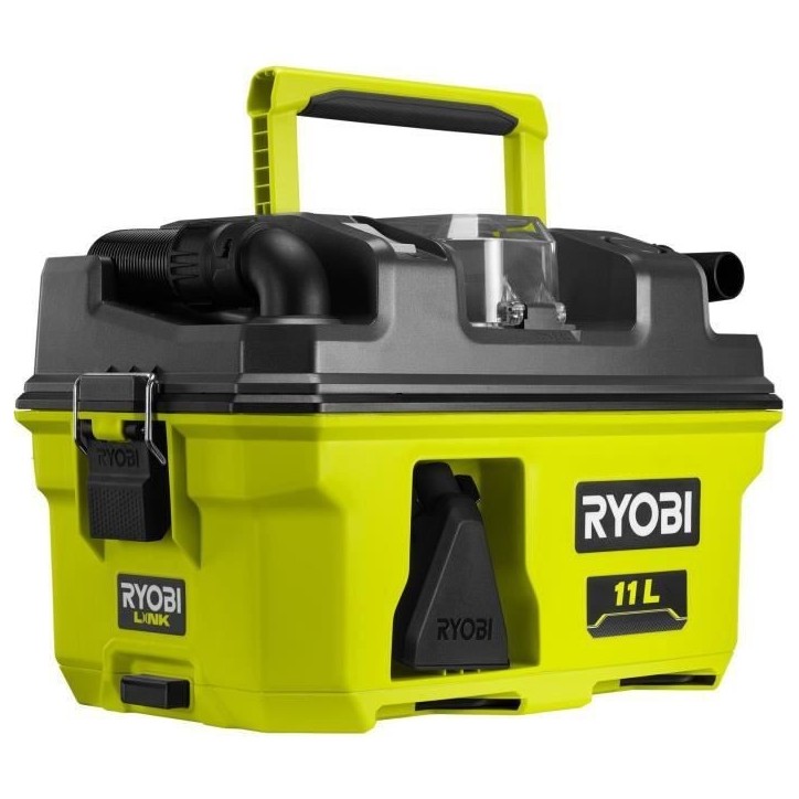 RYOBI - Aspirateur d'atelier 18V ONE+ - 11,8 kPa - collecteur 11 L - Avec accessoires & adaptateur pour outils ONE+ - RV1811 RYOBI - Aspirateur d'atelier 18V ONE+ - 11,8 kPa - collecteur 11 L - Avec accessoires & adaptateur pour outils ONE+ - RV1811