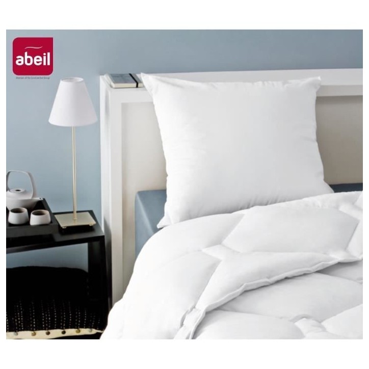 ABEIL Lot de 2 Oreillers Anti-Acarien - 60 x 60 cm - Blanc ABEIL Lot de 2 Oreillers Anti-Acarien - 60 x 60 cm - Blanc