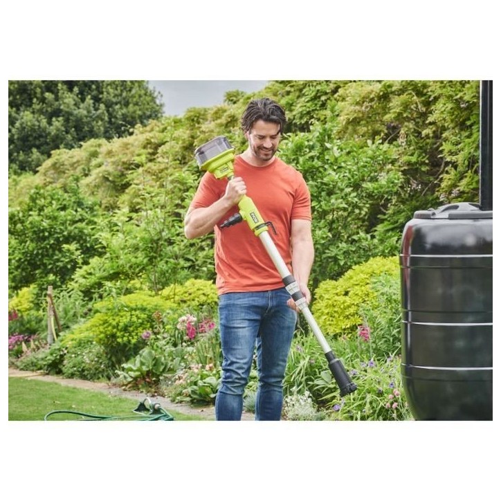 RYOBI - Pompe télescopique 18V - 3 360 l/h - immersion maxi. 1,2 m - IPX5 - vendue sans batterie - RY18STPA-0 RYOBI - Pompe télescopique 18V - 3 360 l/h - immersion maxi. 1,2 m - IPX5 - vendue sans batterie - RY18STPA-0