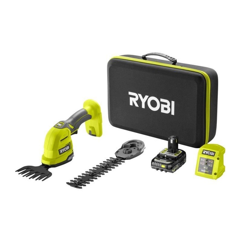 RYOBI - Cisaille a gazon / sculpteur de végétaux 18V ONE+ - Mallette RYOBI - Cisaille a gazon / sculpteur de végétaux 18V ONE+ - Mallette