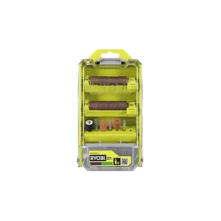 RYOBI - Coffret 27 pcs ponçage / meulage - RARSGK-27