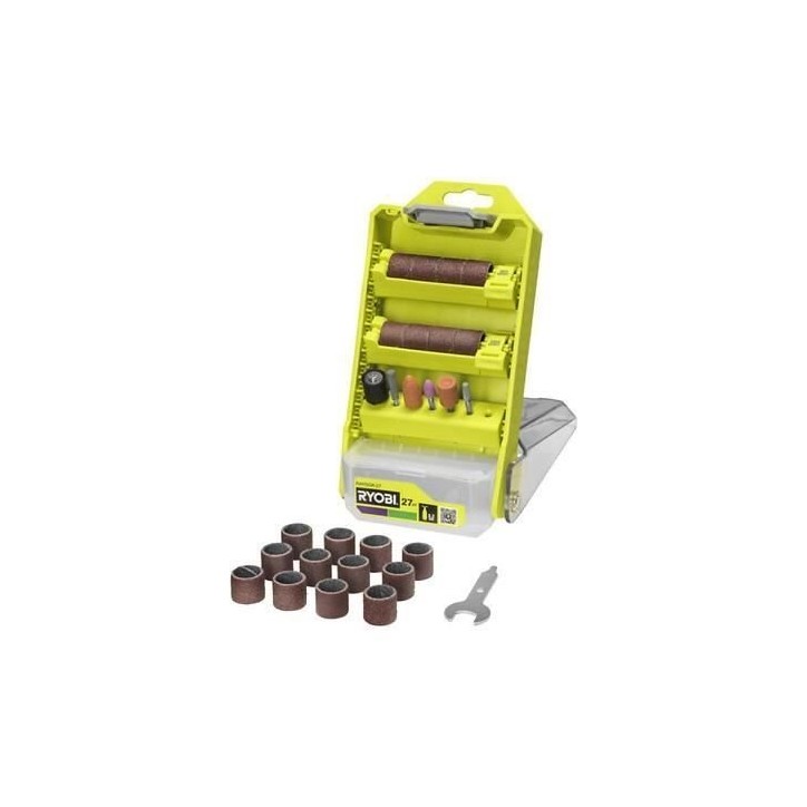 RYOBI - Coffret 27 pcs ponçage / meulage - RARSGK-27