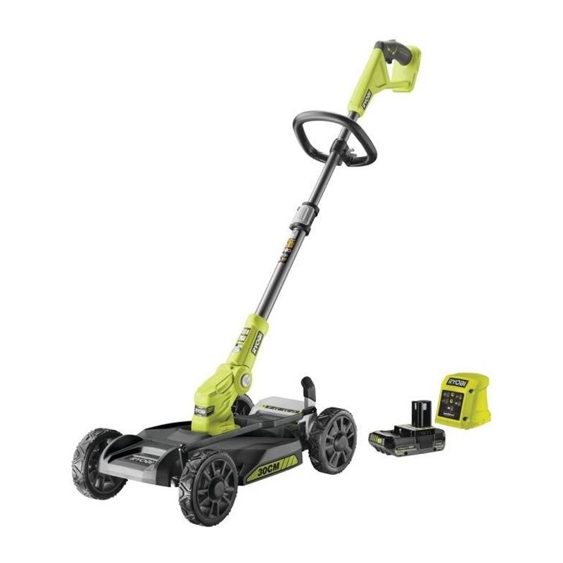 RYOBI - Tondeuse 3-en-1 18V ONE+ - Tondeuse / coupe-bordures / dresse- RYOBI - Tondeuse 3-en-1 18V ONE+ - Tondeuse / coupe-bordures / dresse-