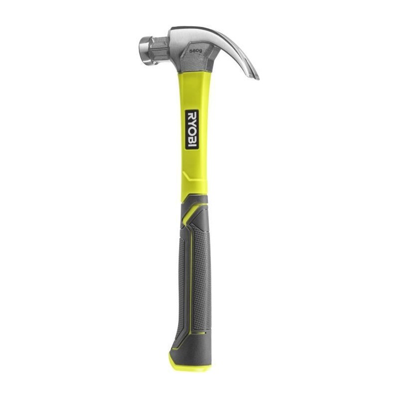 Marteau a griffe - RYOBI - Courbe en fibre de verre 560g Marteau a griffe - RYOBI - Courbe en fibre de verre 560g