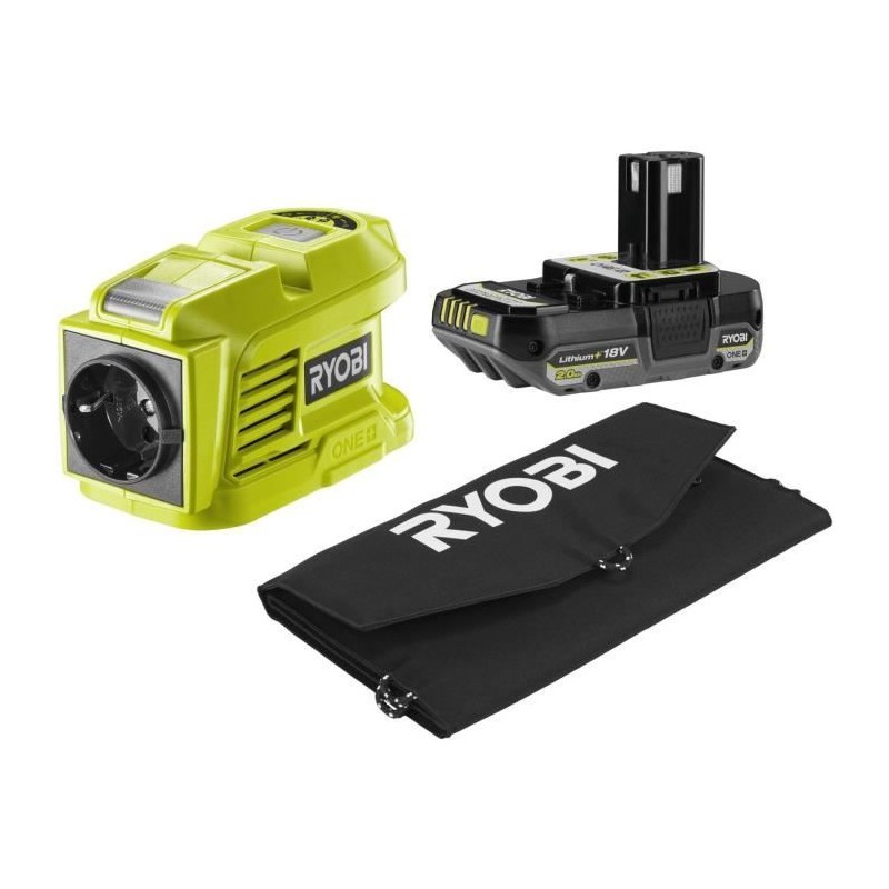 Kit voyage - RYOBI - Panneau Solaire 21 W + Transformateur / chargeur Kit voyage - RYOBI - Panneau Solaire 21 W + Transformateur / chargeur