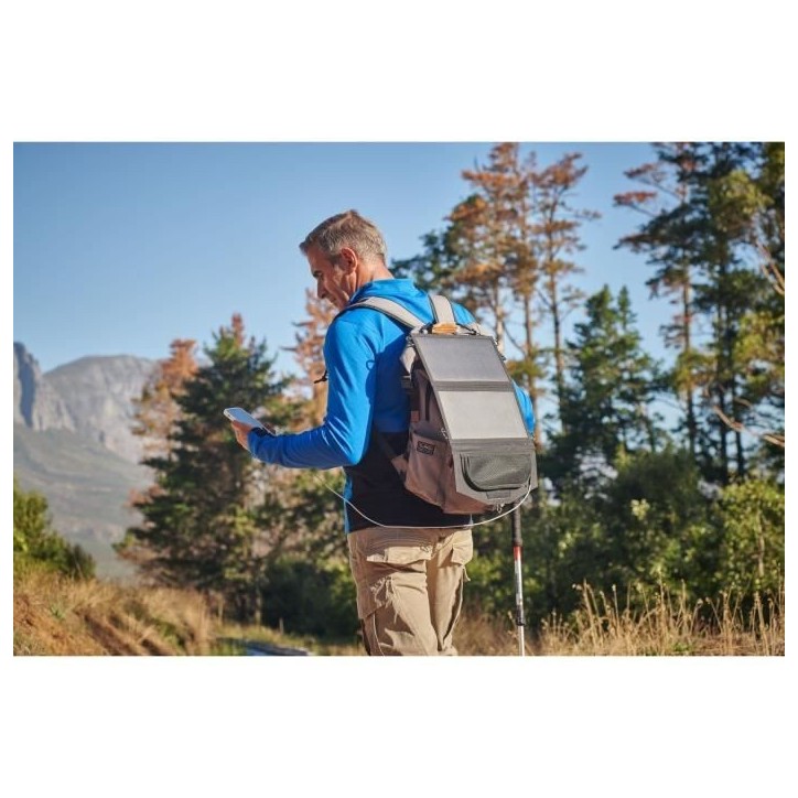 Kit voyage - RYOBI - Panneau Solaire 21 W + Transformateur / chargeur RY18BI150B-0 + 1 batterie lithium+ 18 V 2,0 Ah
