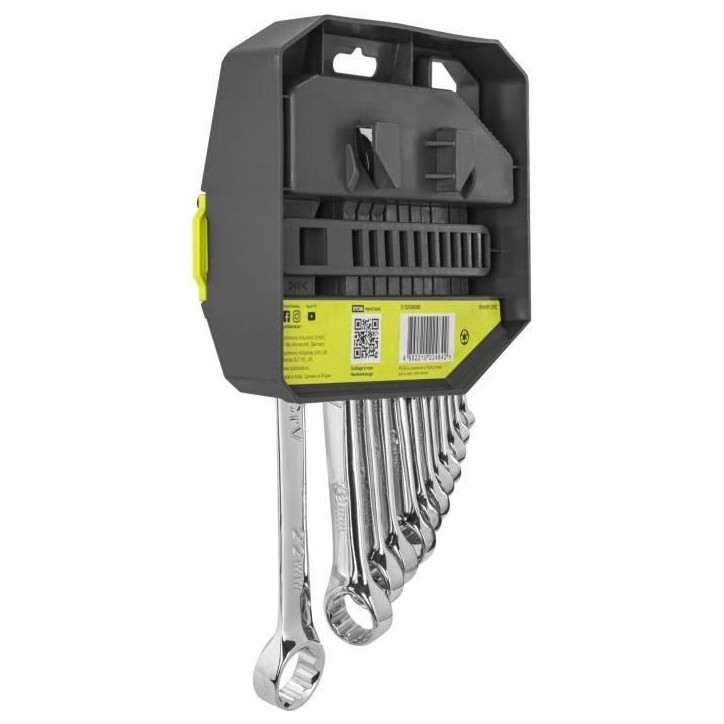 Jeu de 12 clés (8, 9, 10, 11, 12, 13, 14, 15, 16, 17, 19, 22 mm) - RYOBI - Angle de reprise 15° - Compatible avec Ryobi LINK Jeu de 12 clés (8, 9, 10, 11, 12, 13, 14, 15, 16, 17, 19, 22 mm) - RYOBI - Angle de reprise 15° - Compatible avec Ryobi LINK