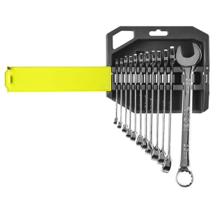 Jeu de 12 clés (8, 9, 10, 11, 12, 13, 14, 15, 16, 17, 19, 22 mm) - RYOBI - Angle de reprise 15° - Compatible avec Ryobi LINK Jeu de 12 clés (8, 9, 10, 11, 12, 13, 14, 15, 16, 17, 19, 22 mm) - RYOBI - Angle de reprise 15° - Compatible avec Ryobi LINK