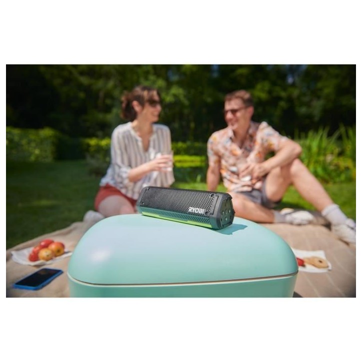 Enceinte Bluetooth - RYOBI - 4V - IP67 - Câble USB-C - 1 batterie 4V 2,0 Ah USB Lithium Enceinte Bluetooth - RYOBI - 4V - IP67 - Câble USB-C - 1 batterie 4V 2,0 Ah USB Lithium