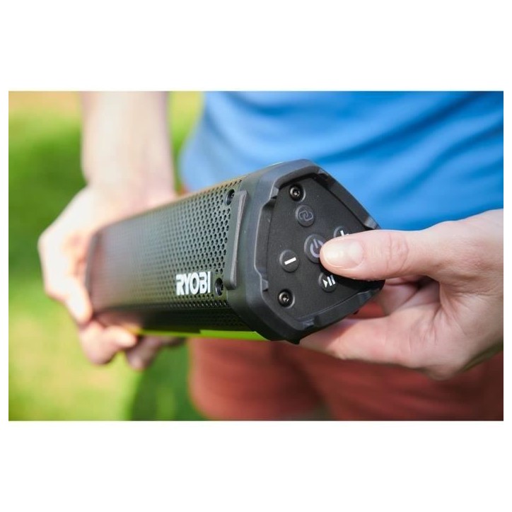 Enceinte Bluetooth - RYOBI - 4V - IP67 - Câble USB-C - 1 batterie 4V 2,0 Ah USB Lithium Enceinte Bluetooth - RYOBI - 4V - IP67 - Câble USB-C - 1 batterie 4V 2,0 Ah USB Lithium