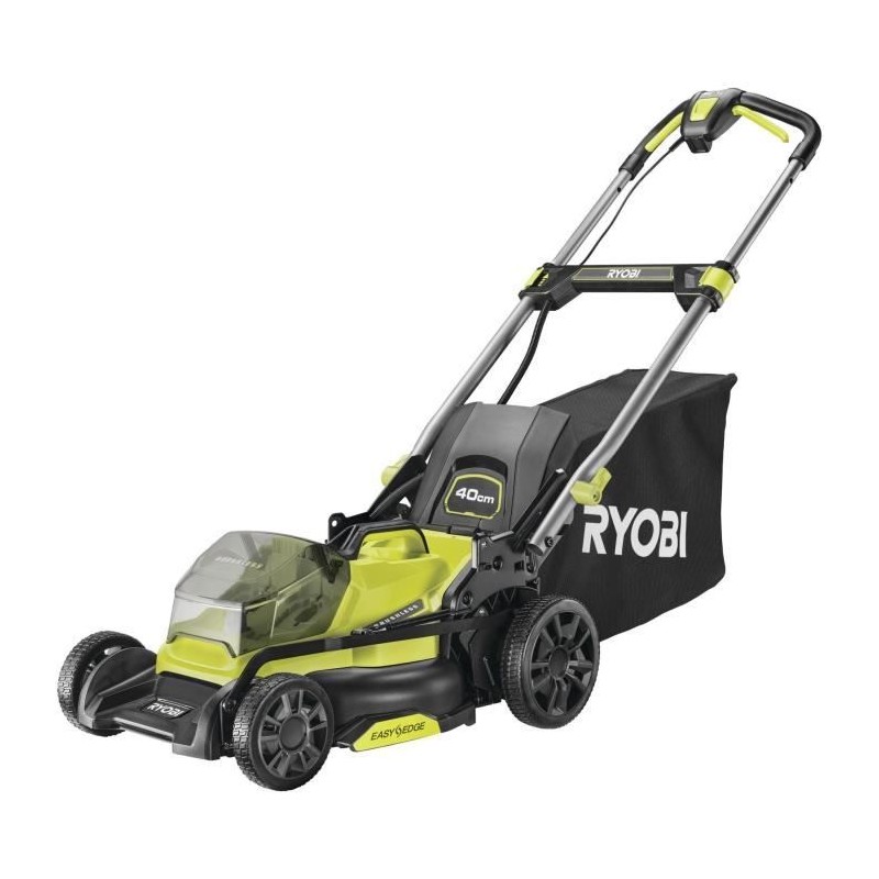 RYOBI - Tondeuse poussée 18V Brushless - Ø coupe 40 cm - ramassage e RYOBI - Tondeuse poussée 18V Brushless - Ø coupe 40 cm - ramassage e