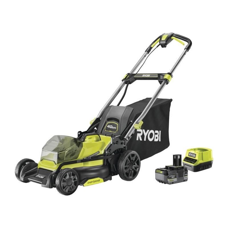 RYOBI - Tondeuse poussée 18V Brushless - Ø coupe 40 cm - ramassage e