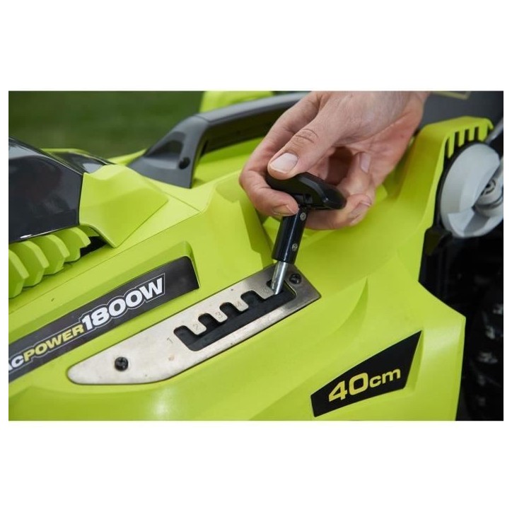 RYOBI - Tondeuse 1800 W - Ø coupe 40 cm - ramassage et mulching - double poignée Vertebrae™ - RLM18E40H RYOBI - Tondeuse 1800 W - Ø coupe 40 cm - ramassage et mulching - double poignée Vertebrae™ - RLM18E40H