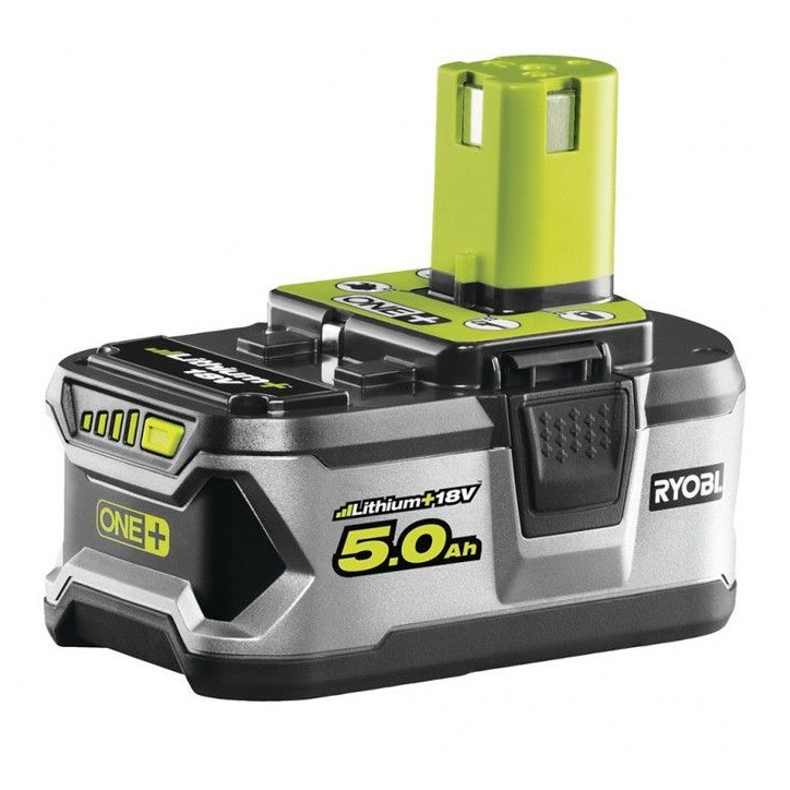 1 batterie lithium+ - RYOBI - RB18L50G - 18V - 5,0 Ah - Gestion individuelle de charge/décharge des cellules 1 batterie lithium+ - RYOBI - RB18L50G - 18V - 5,0 Ah - Gestion individuelle de charge/décharge des cellules