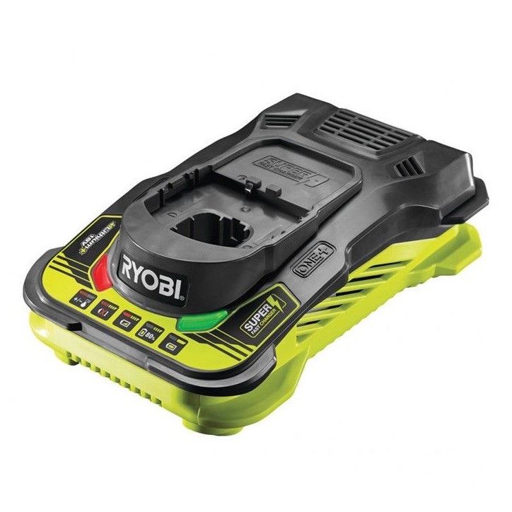 Chargeur ultra rapide lithium - RYOBI - RC18-150G - 18V - 5,0 A - Charge 1 batterie 5,0 Ah en 1h Chargeur ultra rapide lithium - RYOBI - RC18-150G - 18V - 5,0 A - Charge 1 batterie 5,0 Ah en 1h