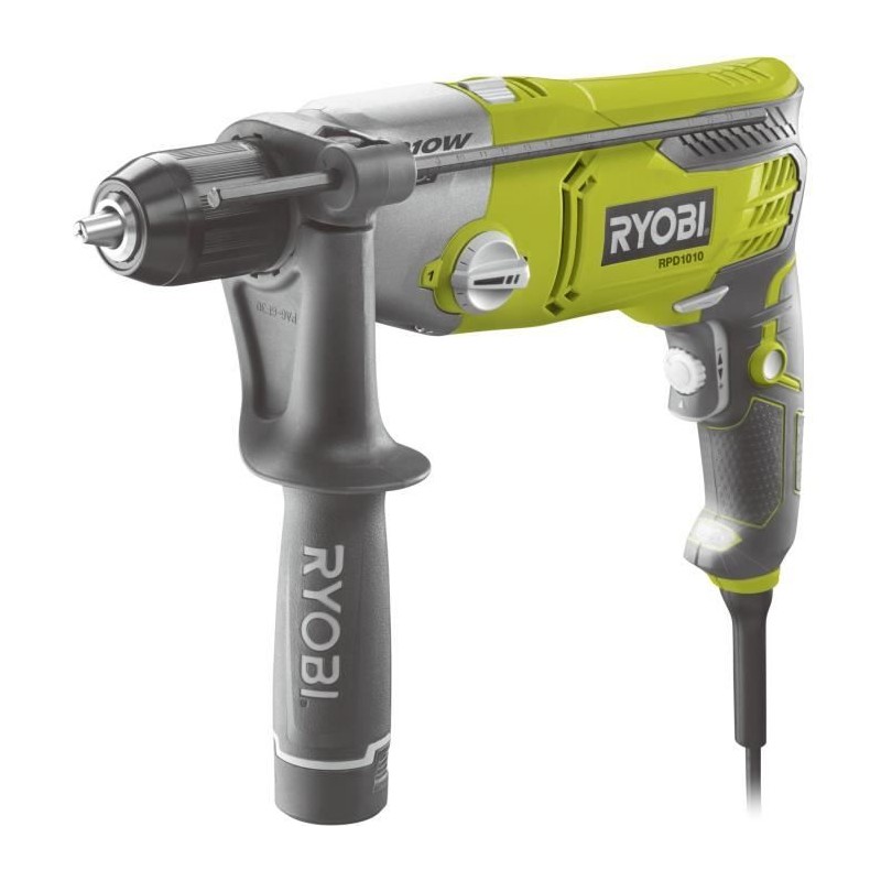 RYOBI - Perceuse a percussion 1 010 W - 1 200-3 000 cp/min - 2 vitesse RYOBI - Perceuse a percussion 1 010 W - 1 200-3 000 cp/min - 2 vitesse