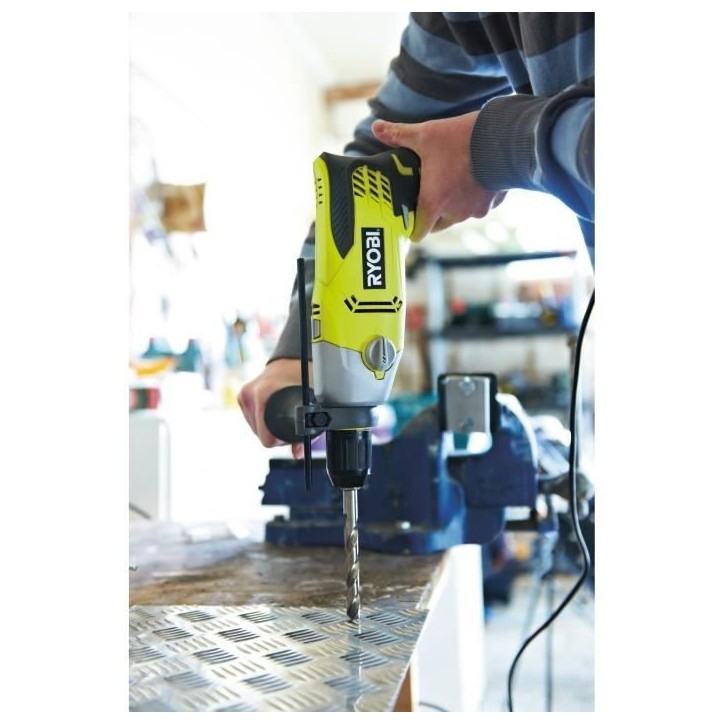 RYOBI - Perceuse a percussion 1 010 W - 1 200-3 000 cp/min - 2 vitesses - mandrin 13 mm métal - LED - Livrée en coffret - RPD1 RYOBI - Perceuse a percussion 1 010 W - 1 200-3 000 cp/min - 2 vitesses - mandrin 13 mm métal - LED - Livrée en coffret - RPD1