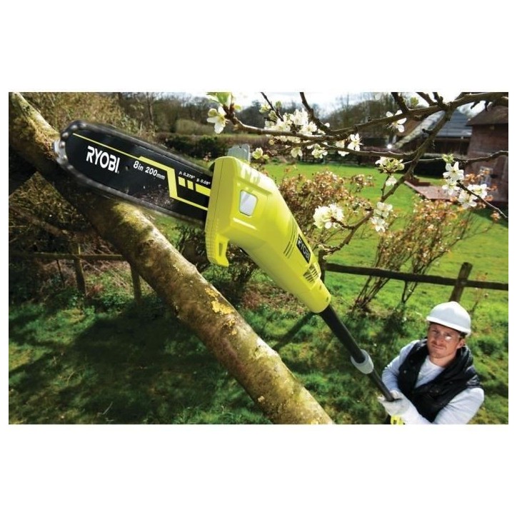 RYOBI - Elagueur sur perche 750 W - guide 20 cm incliné a 15°- 10 m/s - tube d'extension 90 cm - guide incliné a 15° - RPP75 RYOBI - Elagueur sur perche 750 W - guide 20 cm incliné a 15°- 10 m/s - tube d'extension 90 cm - guide incliné a 15° - RPP75