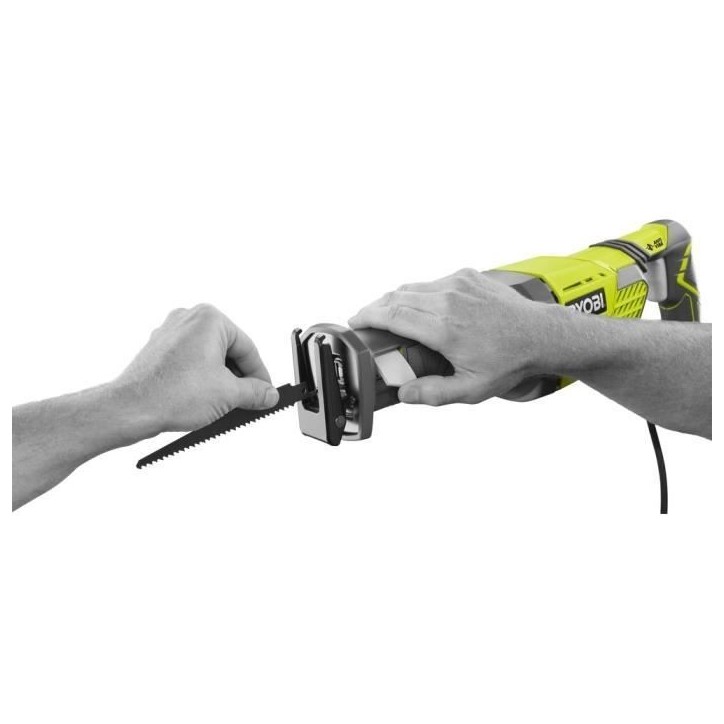 RYOBI - Scie sabre 1 200 W - 3 000 cp/min - 200 mm bois - poignée anti-vibration + coffret, 3 lames & clé hexagonale - RRS1200 RYOBI - Scie sabre 1 200 W - 3 000 cp/min - 200 mm bois - poignée anti-vibration + coffret, 3 lames & clé hexagonale - RRS1200