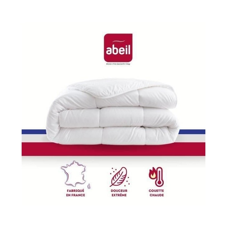 Couette chaude 400gr/m² Douceur Auvergnate - 140 x 200 cm - 1 personne - ABEIL Couette chaude 400gr/m² Douceur Auvergnate - 140 x 200 cm - 1 personne - ABEIL